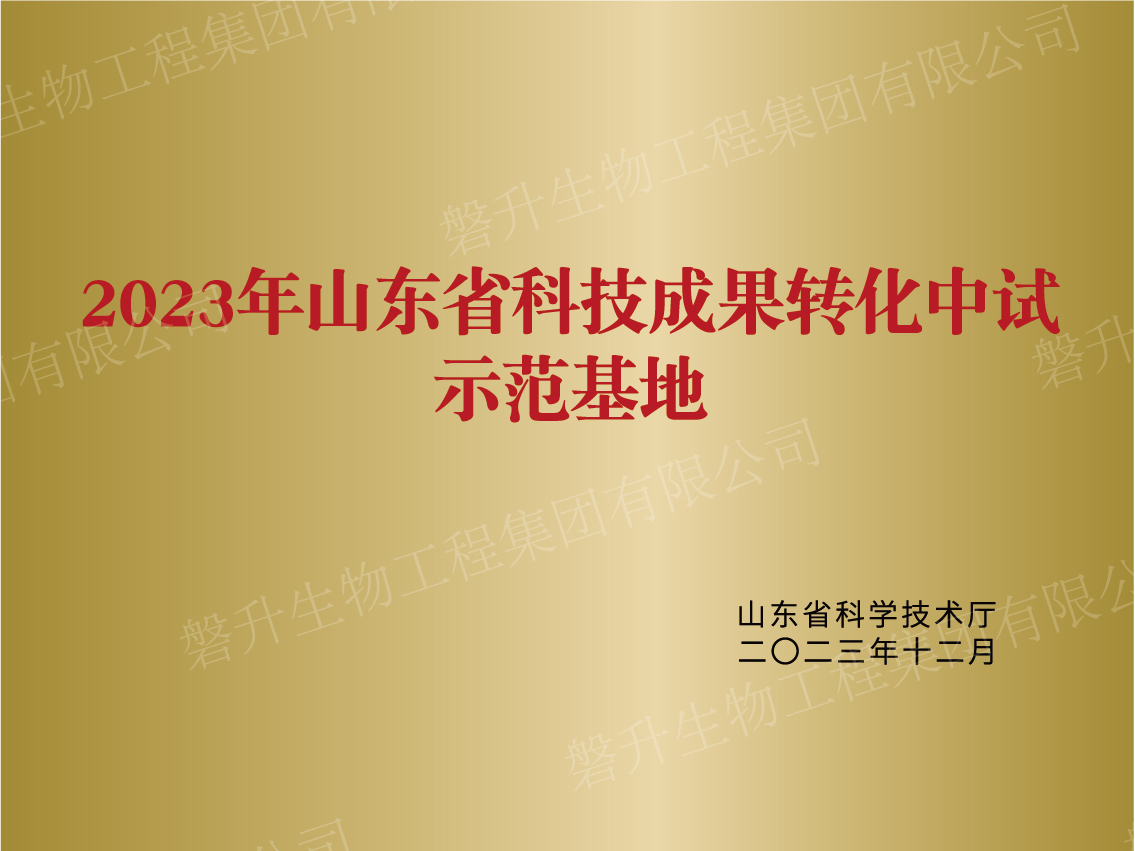 山东省科技成果转化中试示范基地